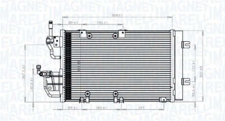 Радиатор кондиционера (Конденсатор) MAGNETI MARELLI 350203771000