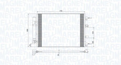 Радиатор кондиционера (Конденсатор) MAGNETI MARELLI 350203773000