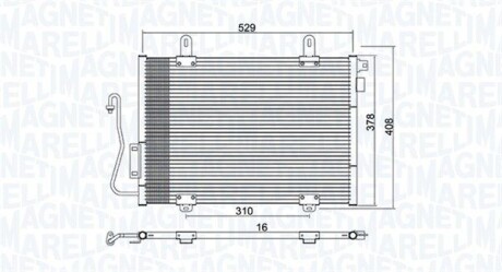 Радиатор кондиционера (Конденсатор) MAGNETI MARELLI 350203775000