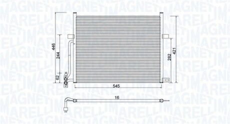 Радиатор кондиционера (Конденсатор) MAGNETI MARELLI 350203776000