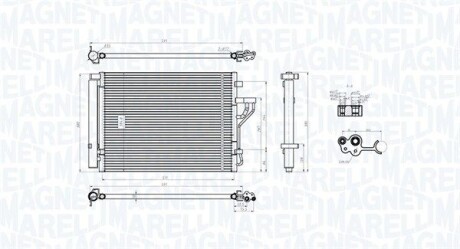 Радиатор кондиционера (Конденсатор) MAGNETI MARELLI 350203778000