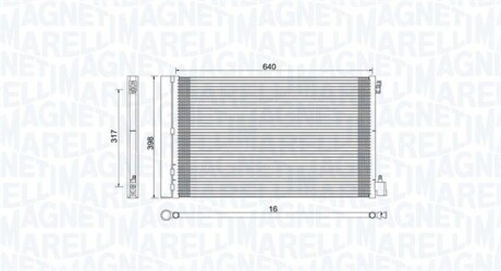 Радиатор кондиционера (Конденсатор) MAGNETI MARELLI 350203779000