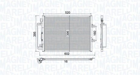 Радиатор кондиционера (Конденсатор) MAGNETI MARELLI 350203780000
