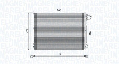 Радиатор кондиционера (Конденсатор) MAGNETI MARELLI 350203781000