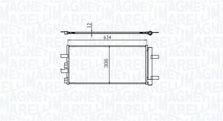 Радиатор кондиционера (Конденсатор) MAGNETI MARELLI 350203786000