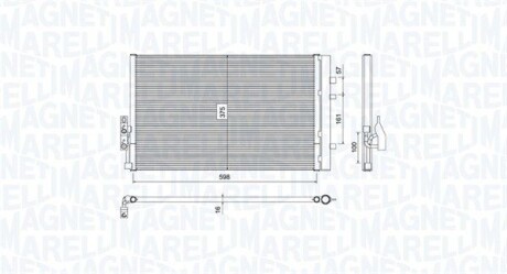 Радиатор кондиционера (Конденсатор) MAGNETI MARELLI 350203788000