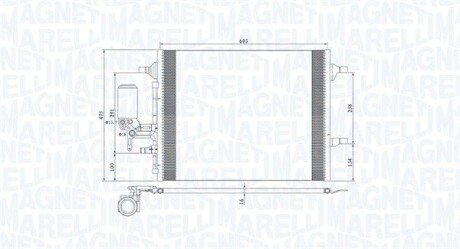 Радиатор кондиционера (Конденсатор) MAGNETI MARELLI 350203789000