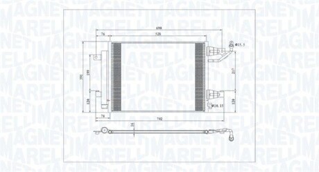 Радиатор кондиционера (Конденсатор) MAGNETI MARELLI 350203792000