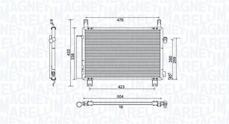 Радиатор кондиционера (Конденсатор) MAGNETI MARELLI 350203798000