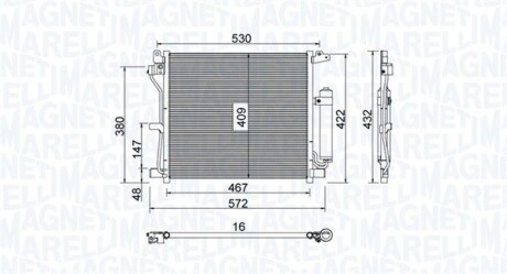 Радиатор кондиционера (Конденсатор) MAGNETI MARELLI 350203799000