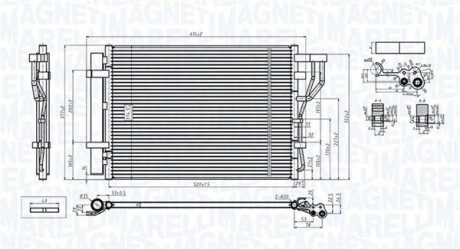 Радиатор кондиционера (Конденсатор) MAGNETI MARELLI 350203805000