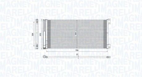 Радиатор кондиционера (Конденсатор) MAGNETI MARELLI 350203808000