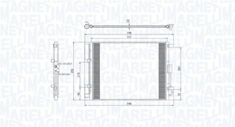 Радиатор кондиционера (Конденсатор) MAGNETI MARELLI 350203809000