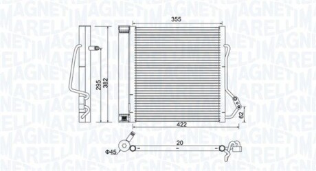 Радиатор кондиционера (Конденсатор) MAGNETI MARELLI 350203810000