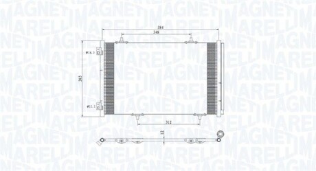 Радиатор кондиционера (Конденсатор) MAGNETI MARELLI 350203812000