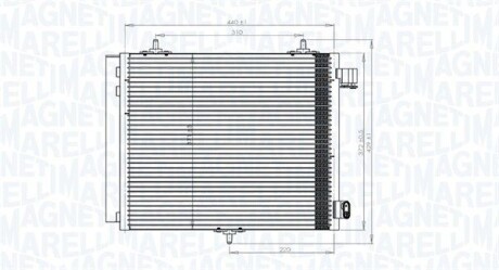 Радиатор кондиционера (Конденсатор) MAGNETI MARELLI 350203818000