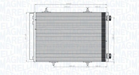 Радиатор кондиционера (Конденсатор) MAGNETI MARELLI 350203822000