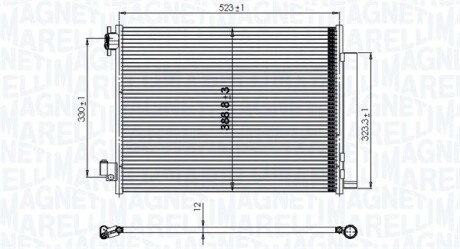 Радиатор кондиционера (Конденсатор) MAGNETI MARELLI 350203823000