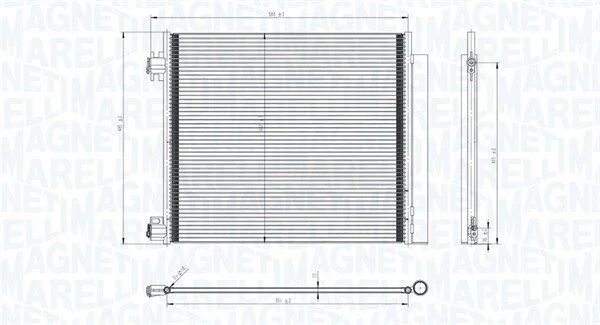 Радиатор кондиционера (Конденсатор) MAGNETI MARELLI 350203832000 (фото 1)