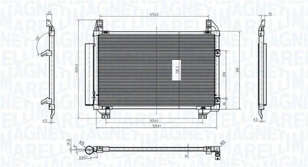 Радиатор кондиционера (Конденсатор) MAGNETI MARELLI 350203837000 (фото 1)