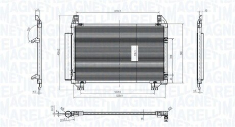 Радиатор кондиционера (Конденсатор) MAGNETI MARELLI 350203837000