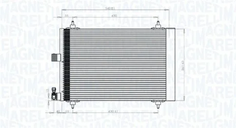 Радиатор кондиционера (Конденсатор) MAGNETI MARELLI 350203839000