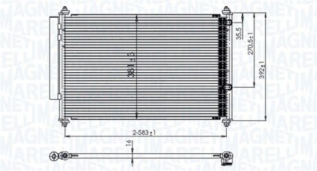 Радиатор кондиционера (Конденсатор) MAGNETI MARELLI 350203850000