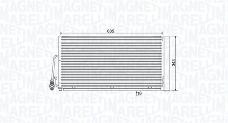 Радиатор кондиционера (Конденсатор) MAGNETI MARELLI 350203861000