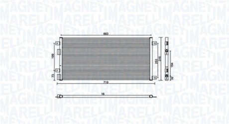 Радиатор кондиционера (Конденсатор) MAGNETI MARELLI 350203887000