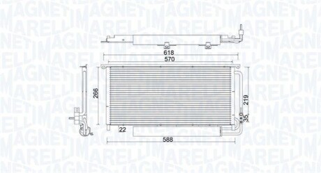 Радиатор кондиционера (Конденсатор) MAGNETI MARELLI 350203922000