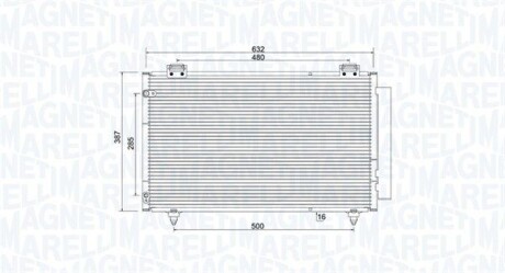 Радиатор кондиционера (Конденсатор) MAGNETI MARELLI 350203925000