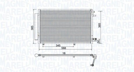 Радиатор кондиционера (Конденсатор) MAGNETI MARELLI 350203930000