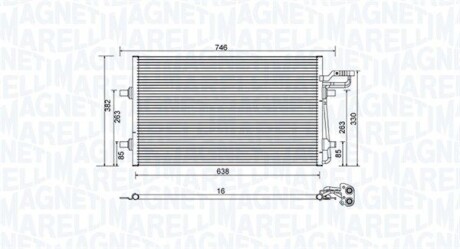 Радиатор кондиционера (Конденсатор) MAGNETI MARELLI 350203934000