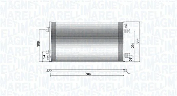 Радиатор кондиционера (Конденсатор) MAGNETI MARELLI 350203941000 (фото 1)