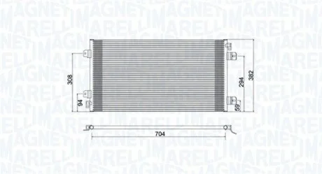 Радиатор кондиционера (Конденсатор) MAGNETI MARELLI 350203941000
