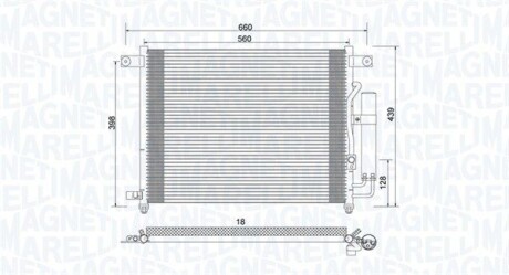 Радиатор кондиционера (Конденсатор) MAGNETI MARELLI 350203943000