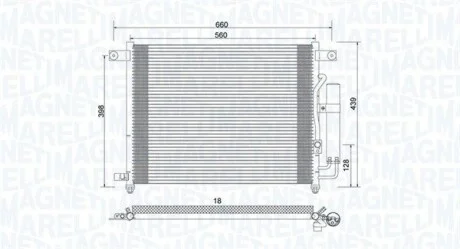 Радиатор кондиционера (Конденсатор) MAGNETI MARELLI 350203943000