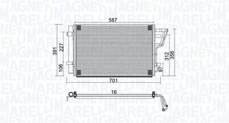 Радиатор кондиционера (Конденсатор) MAGNETI MARELLI 350203951000