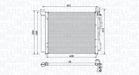 Радиатор кондиционера (Конденсатор) MAGNETI MARELLI 350203952000