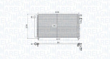 Радиатор кондиционера (Конденсатор) MAGNETI MARELLI 350203961000