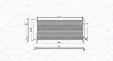 Радиатор кондиционера (Конденсатор) MAGNETI MARELLI 350203973000