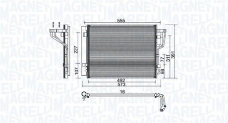 Радиатор кондиционера (Конденсатор) MAGNETI MARELLI 350203976000