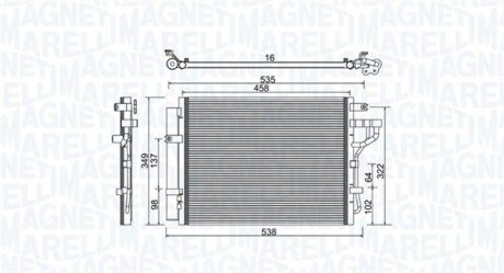 Радиатор кондиционера (Конденсатор) MAGNETI MARELLI 350203981000