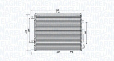 Радиатор кондиционера (Конденсатор) MAGNETI MARELLI 350203984000