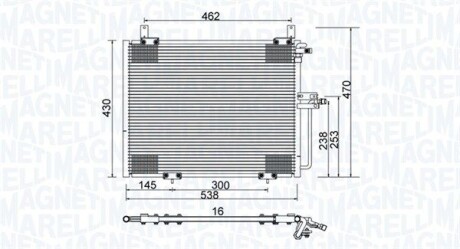 Радиатор кондиционера (Конденсатор) MAGNETI MARELLI 350203988000