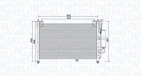 Радиатор кондиционера (Конденсатор) MAGNETI MARELLI 350203989000