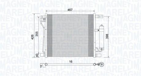 Радиатор кондиционера (Конденсатор) MAGNETI MARELLI 350203992000