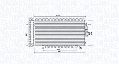 Радиатор кондиционера (Конденсатор) MAGNETI MARELLI 350203998000