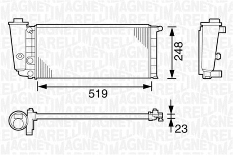 Радиатор охлаждения двигателя MAGNETI MARELLI 350213101000