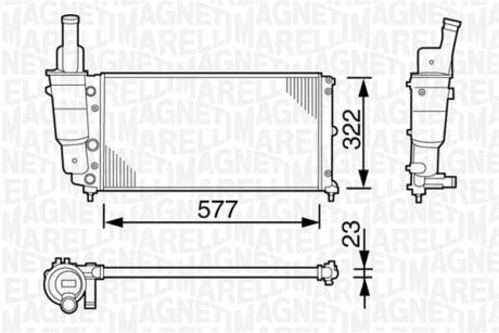 Радиатор охлаждения двигателя MAGNETI MARELLI 350213114000